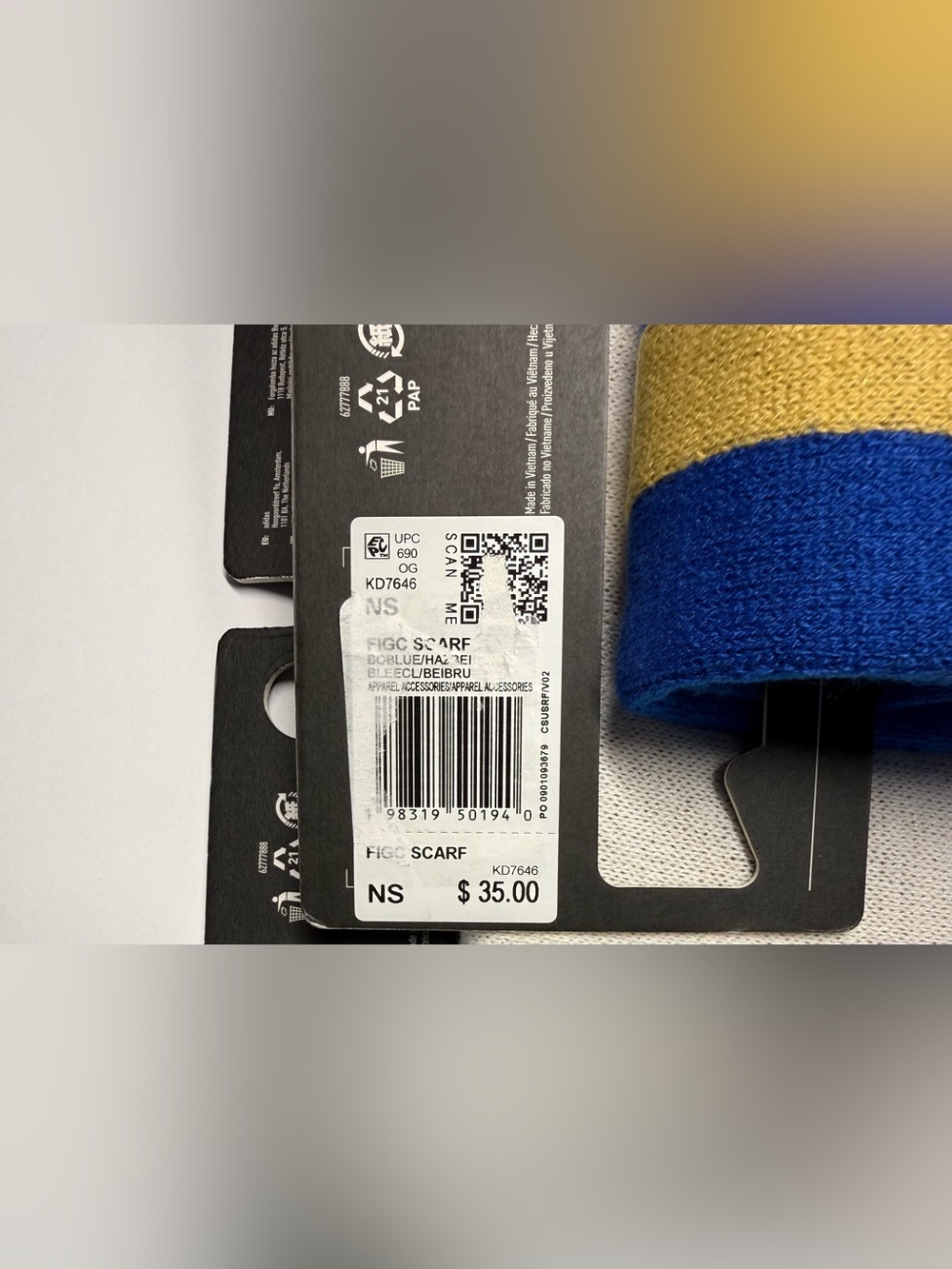 Adidas FIGC Italy National Team Scarf – One Size Unisex NWT - Picture 2 of 5